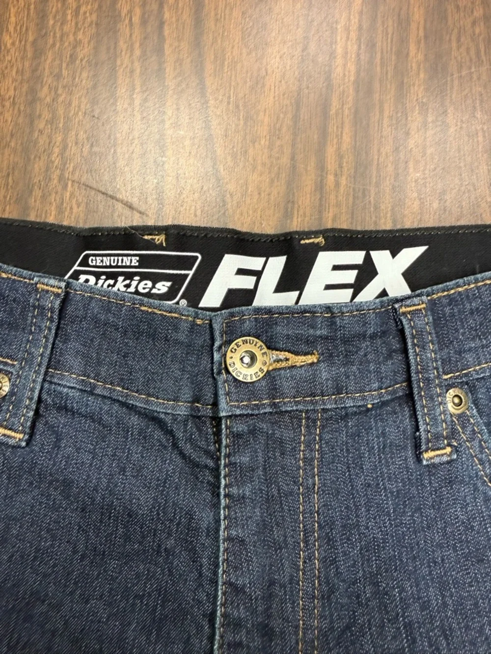 Dickies Men's Navy Flex Denim Carpenter Shorts Size 34 - Picture 3 of 12